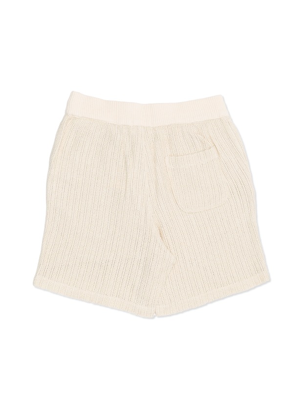 SeaGreen CROCHET LIKE RUSSEL KNIT SHORT PANTS / IVORY