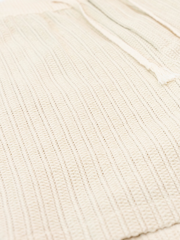 SeaGreen CROCHET LIKE RUSSEL KNIT SHORT PANTS / IVORY