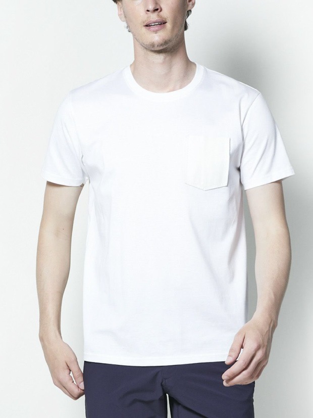 junhashimoto CU10 LEATHER POCKET T / WHITE