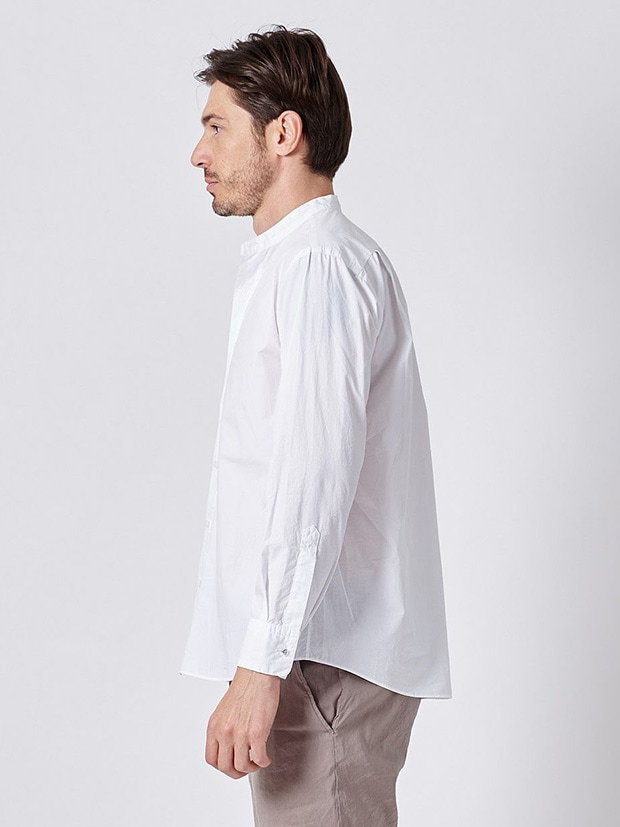 junhashimoto BAND COLLAR SHIRTS / WHITE
