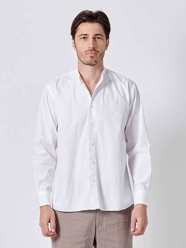 junhashimoto BAND COLLAR SHIRTS / WHITE