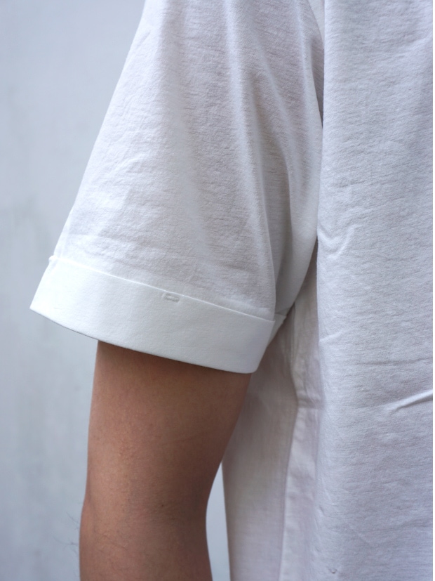 junhashimoto S/S OVER SIZE ROLL UP TEE / WHITE