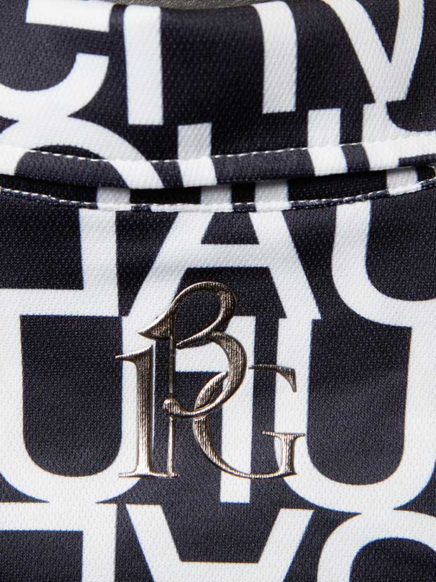 1PIU1UGUALE3 113GOLF FOR SHINGO KATAYAMA BIG LOGO  POLO / BLACK