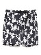 SeaGreen BOTANICAL STRETCH SHORTS - MONO / BLACK