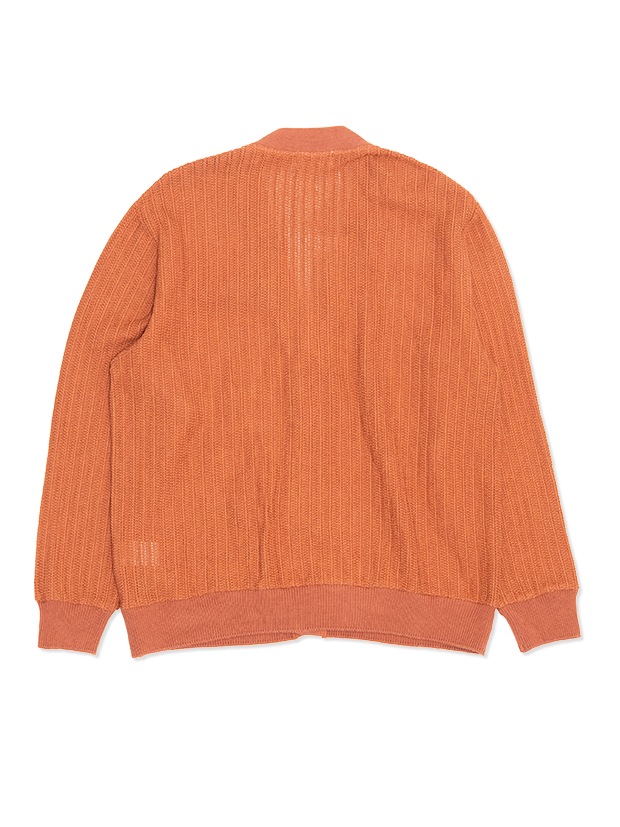 SeaGreen CROCHET LIKE RUSSEL KNIT CARDIGAN / BROWN