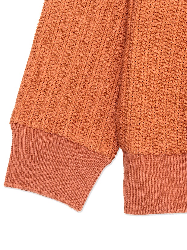 SeaGreen CROCHET LIKE RUSSEL KNIT CARDIGAN / BROWN