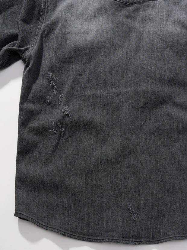 wjk light crash western shirts / charcoal