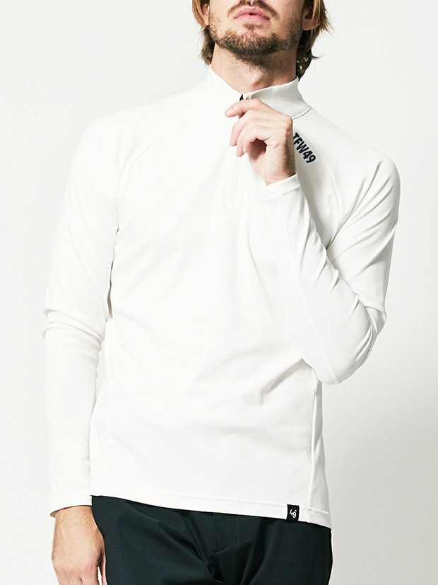 TFW49 23aw ハーフジップ HALF ZIP PULLOVER 白 TFW49】HALF ZIP LONG SLEEVE