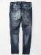 1PIU1UGUALE3 EASY 9 TAPERED / HIGH POWER STRETCH DENIM  / BLUE HARD USED