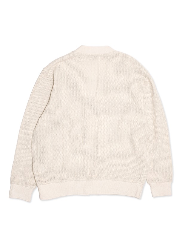 SeaGreen CROCHET LIKE RUSSEL KNIT CARDIGAN / IVORY