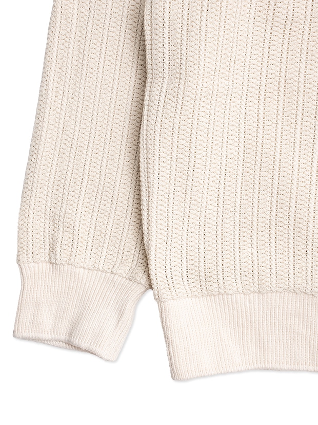 SeaGreen CROCHET LIKE RUSSEL KNIT CARDIGAN / IVORY