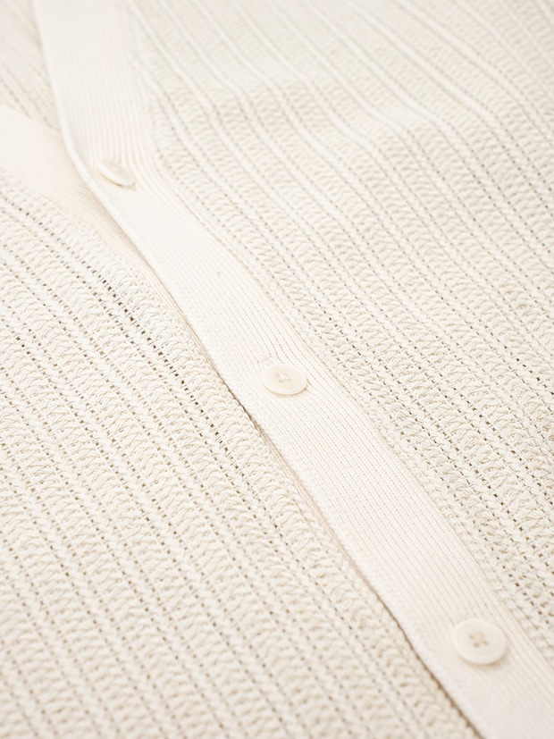 SeaGreen CROCHET LIKE RUSSEL KNIT CARDIGAN / IVORY