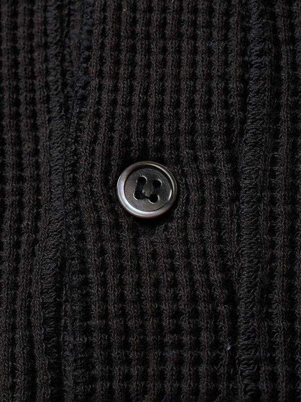 wjk waffle henley  / black