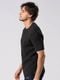 wjk waffle henley  / black