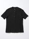 wjk waffle henley  / black