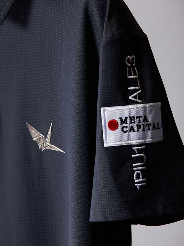 1PIU1UGUALE3 113GOLF FOR SHINGO KATAYAMA PLAIN  POLO / BLACK