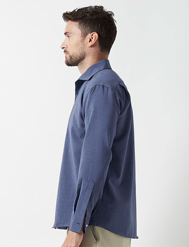 junhashimoto U.S.O.LINEN SHIRTS / INDIGO