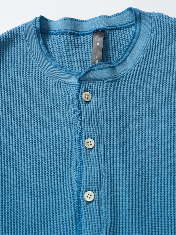 wjk waffle henley  / l.blue