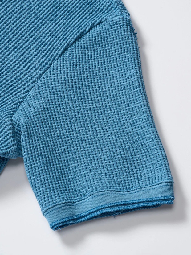 wjk waffle henley  / l.blue