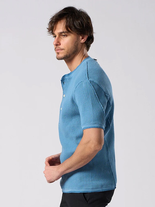wjk waffle henley  / l.blue