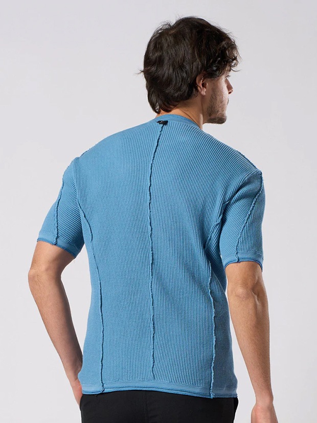 wjk waffle henley  / l.blue