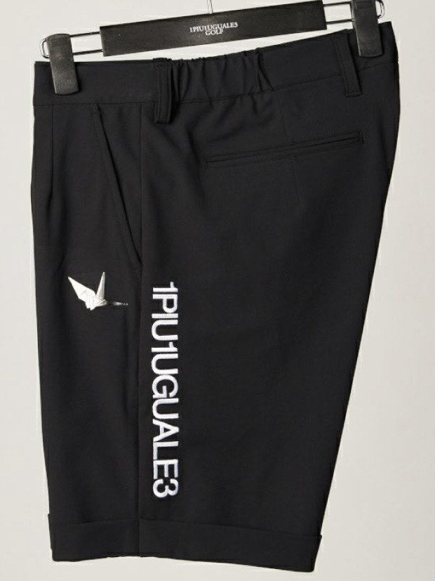 1PIU1UGUALE3 GOLF TUCK SHORTS/ BLACK