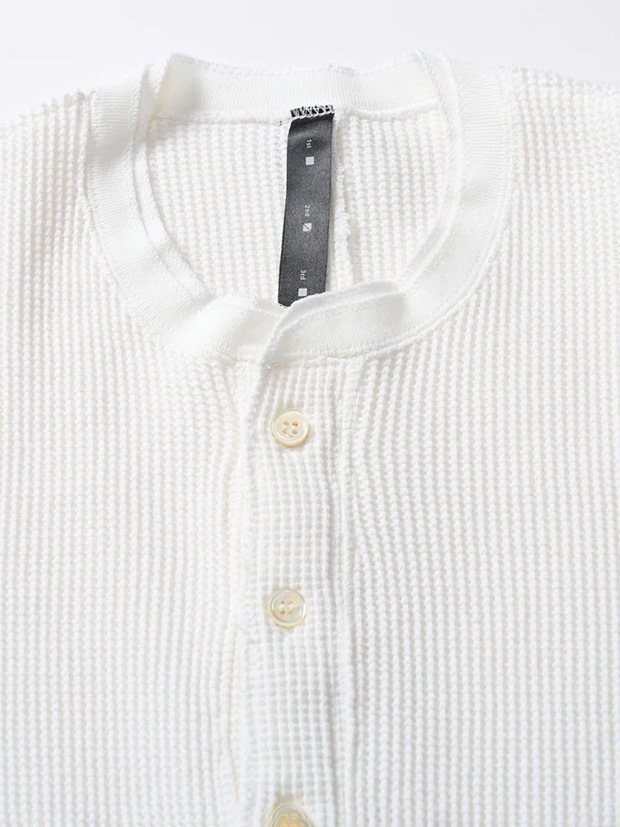 wjk waffle henley  / white