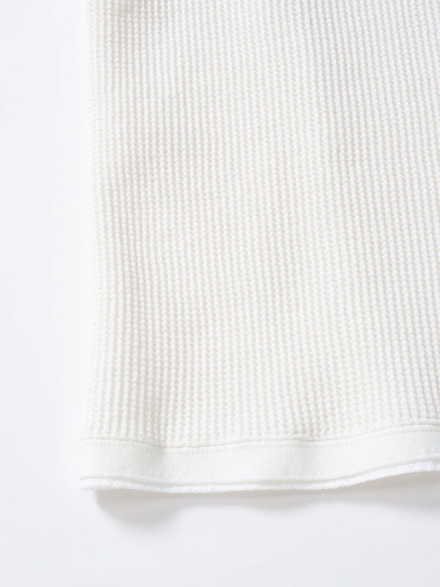 wjk waffle henley  / white