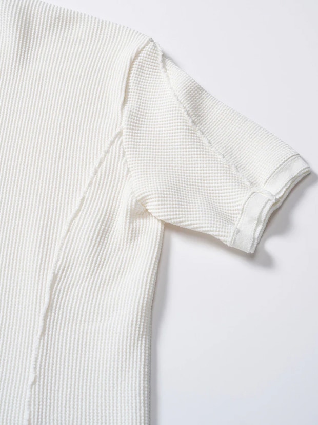 wjk waffle henley  / white