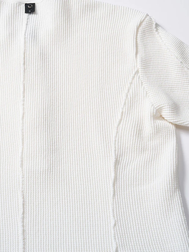 wjk waffle henley  / white