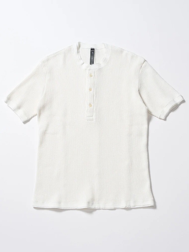 wjk waffle henley  / white