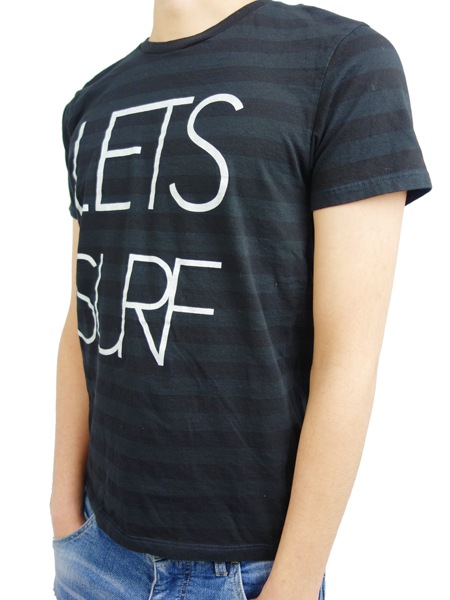 Rolland Berry LET'S SURF TIGHT FIT BLACK STRIPE