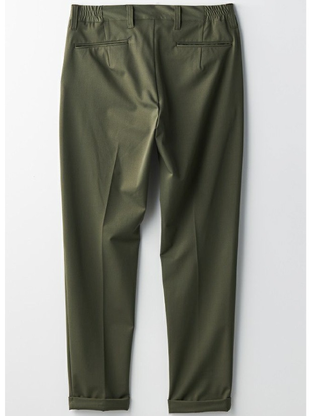 1PIU1UGUALE3 CREASE SLACKS ARGAN OIL 2WAY / KHAKI