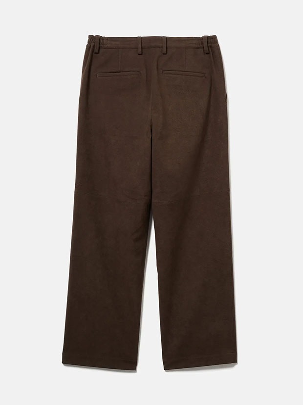 SeaGreen ECO SUEDE LOOSE PANTS / BROWN