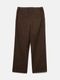 SeaGreen ECO SUEDE LOOSE PANTS / BROWN
