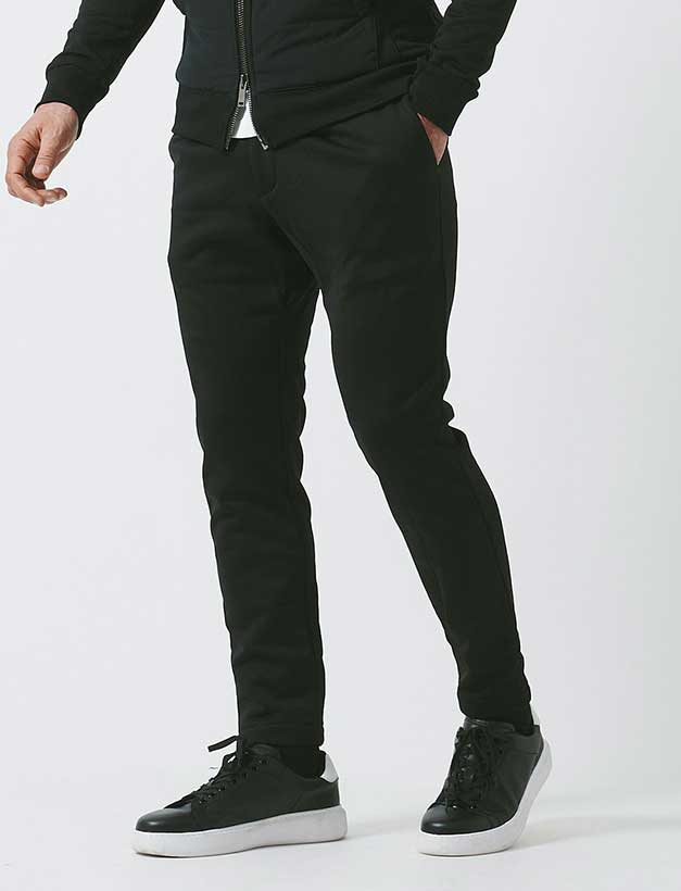 junhashimoto GROSSRICH SKINNY JERSEY PANTS / BLACK