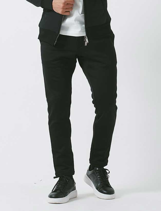 junhashimoto GROSSRICH SKINNY JERSEY PANTS / BLACK