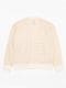 SeaGreen BIG WAFFLE CARDIGAN / CREAM