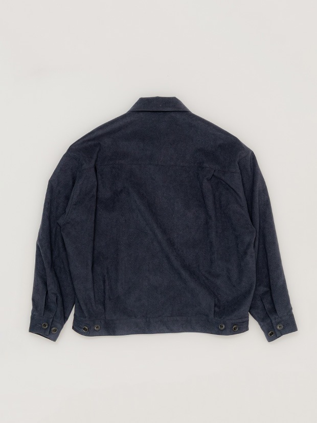 SeaGreen ECO SUEDE TRACKER JACKET / NAVY