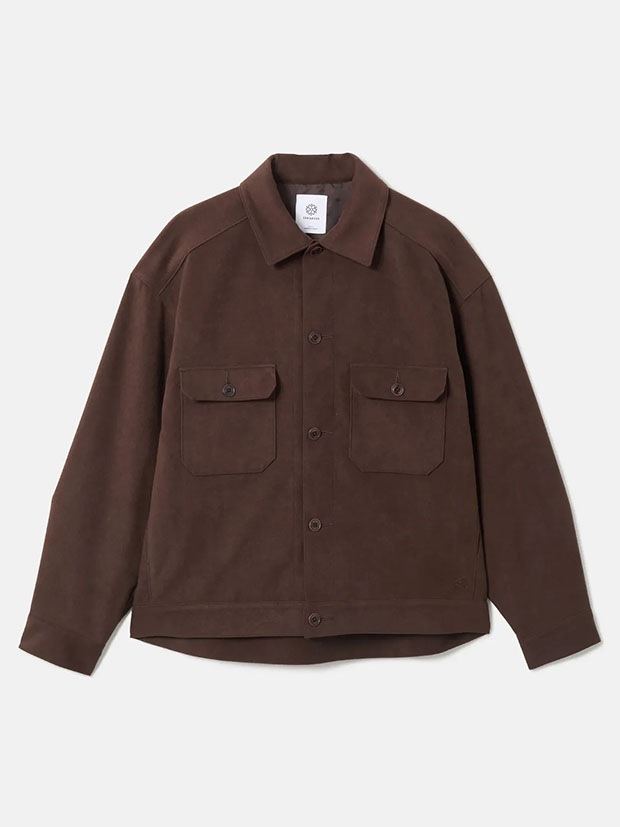 SeaGreen ECO SUEDE TRACKER JACKET / BROWN
