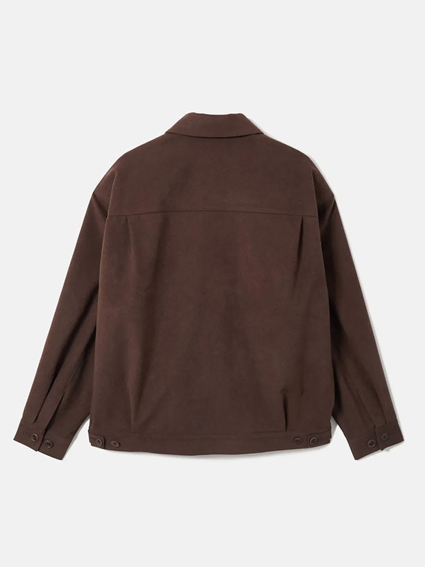 SeaGreen ECO SUEDE TRACKER JACKET / BROWN