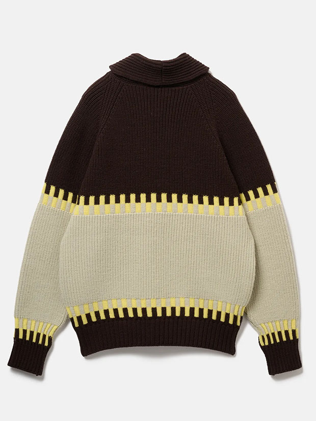 SeaGreen ROCKY MERINO KNIT COWICHAN / BROWN