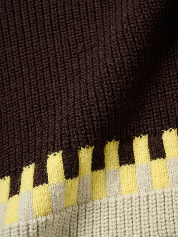 SeaGreen ROCKY MERINO KNIT COWICHAN / BROWN