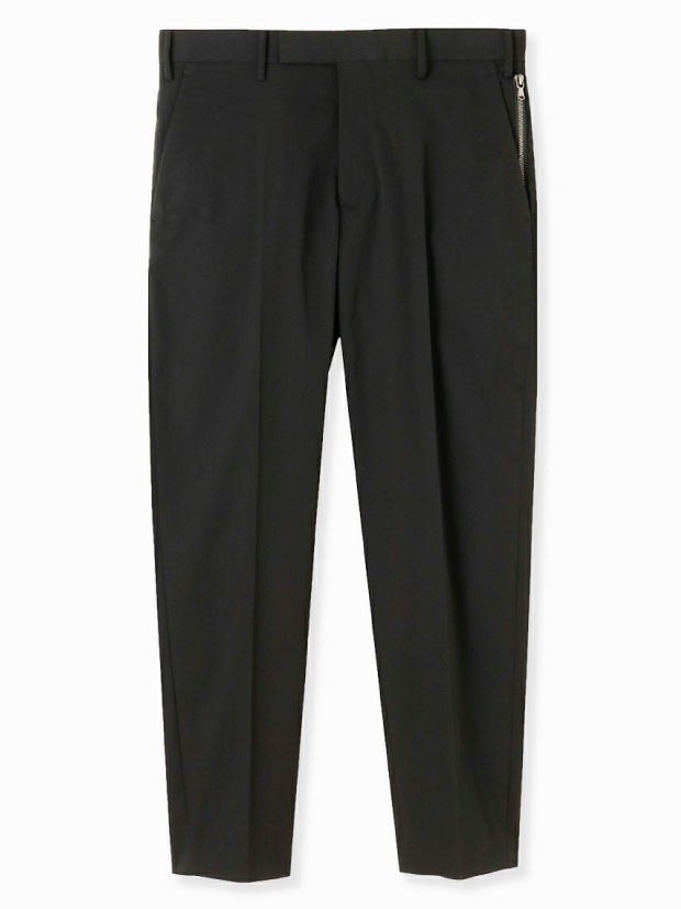 junhashimoto P04 TUCK LESS PANTS / BLACK