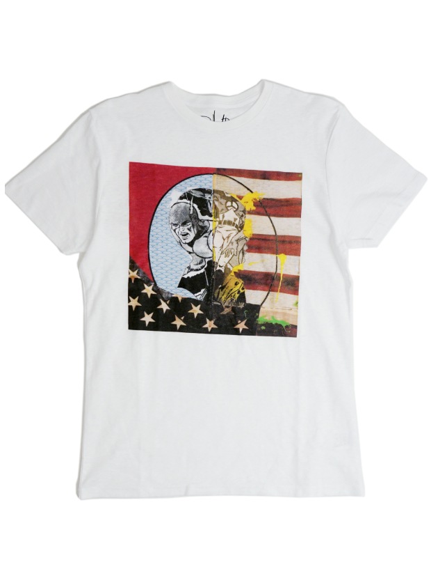 Rolland Berry SUPER HERO  sp slub body ART Tee WHITE