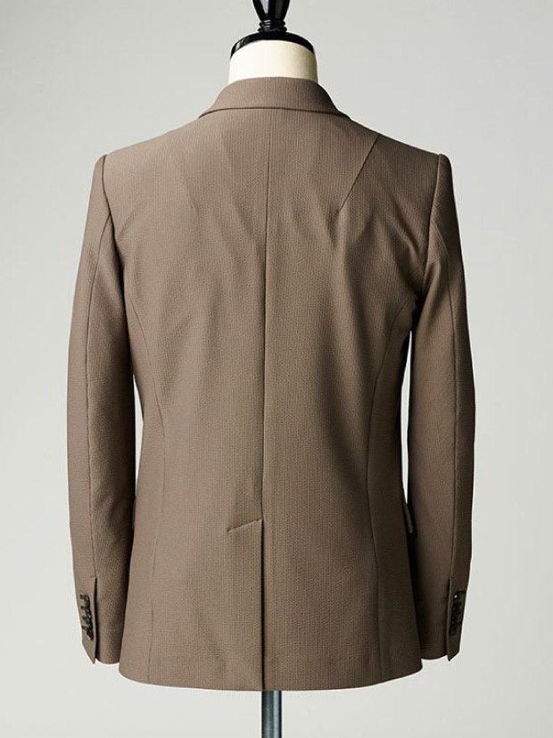 1PIU1UGUALE3 2B-JKT SUCKER TRICOT / KHAKI