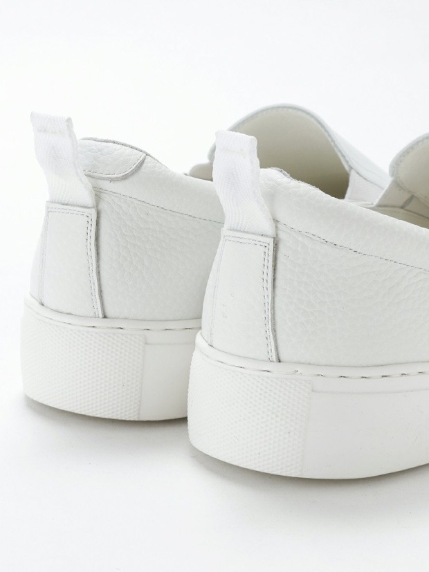 junhashimoto xWH COMBI LEATHER SLIP-ON / WHITE
