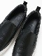 junhashimoto xWH COMBI LEATHER SLIP-ON / BLACK