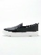junhashimoto xWH COMBI LEATHER SLIP-ON / BLACK