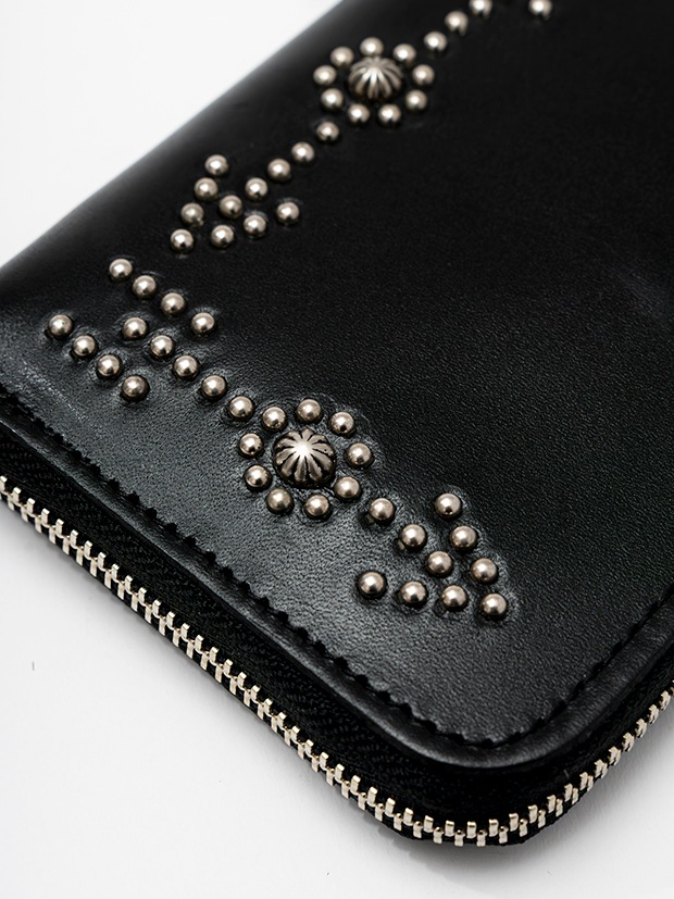 HTC ヒッピーバッグ アンブレラスタッズ ブラック HTC ZIPPER MIDIUM WALLET #BORN&ARROW UMBRELLA / BLACK | HTC